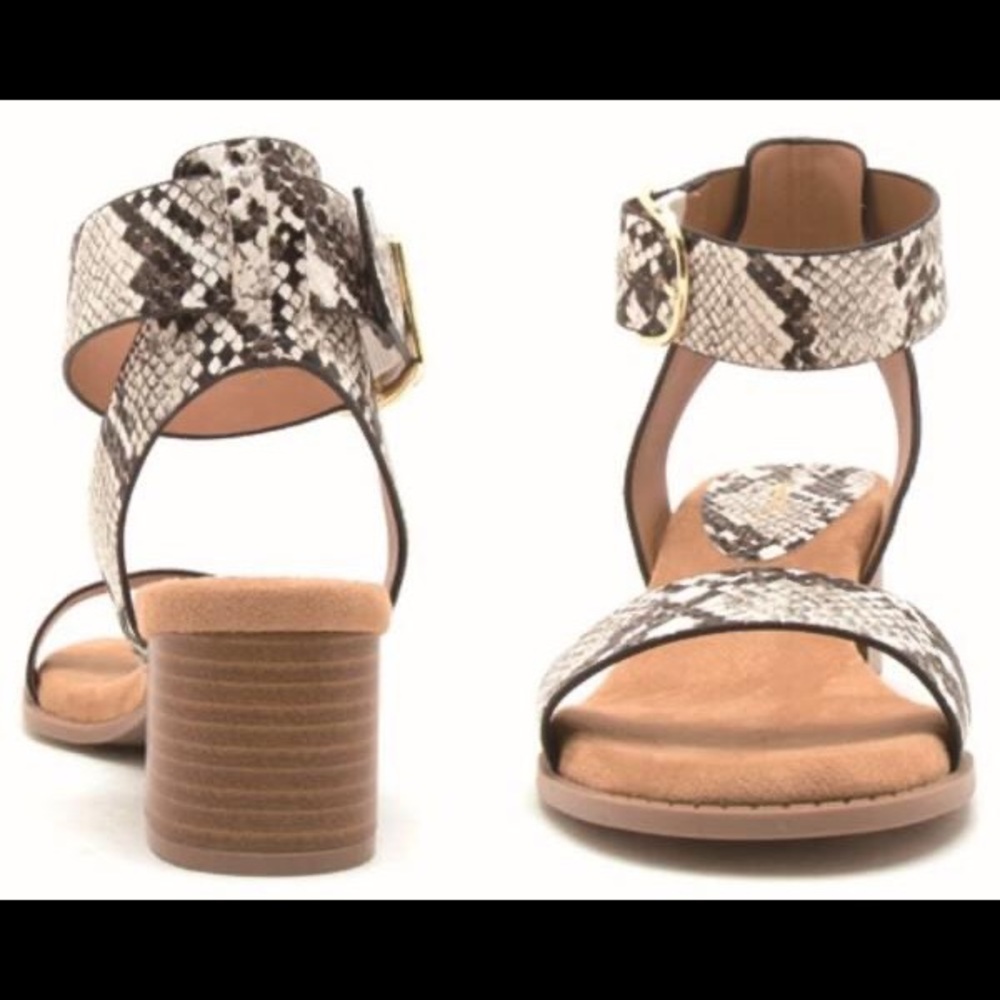 Snakeskin Block Heels